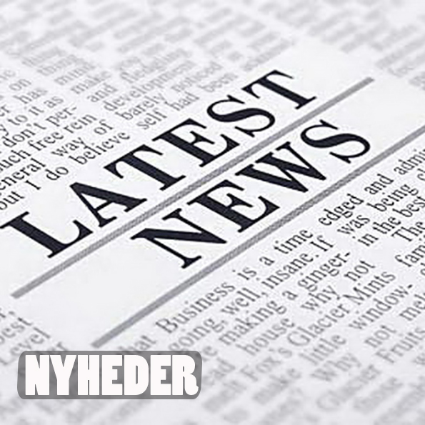UU Nyheder. Billedet viser en avis påført teksten nyheder..
