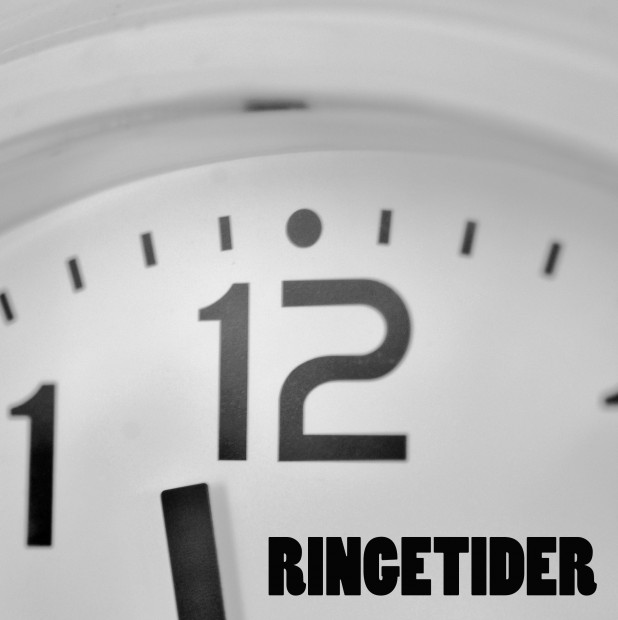 Ringetider. Billedet viser et stort ur påført teksten ringetider, anvendes som genvej..