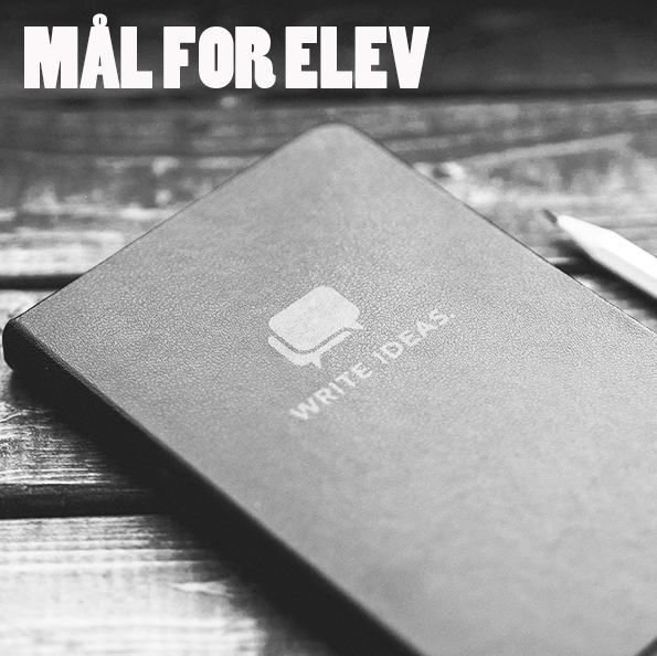Mål for elev. Billedet viser en notesbog påført teksten mål for en elev, anvendes som genvej..